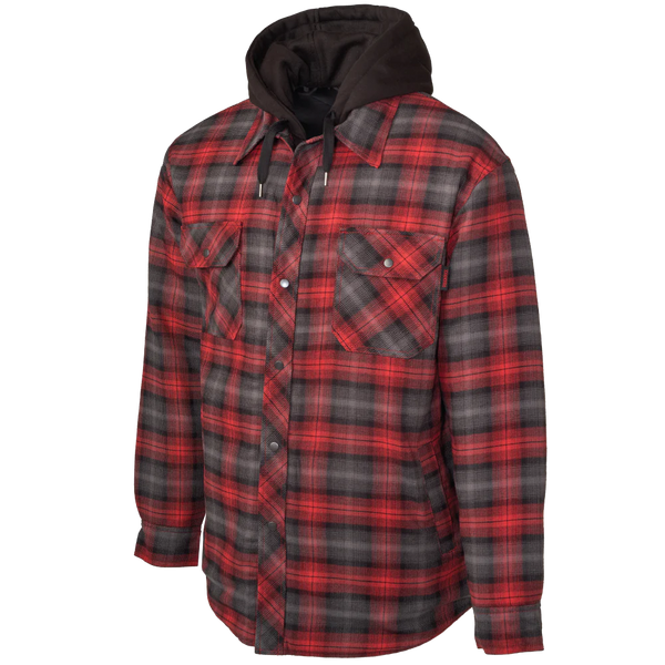 Tough Duck Front Quilted Hooded Flannel Jacket