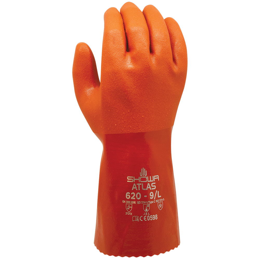 620 Showa Atlas Oil Resistant Gloves Brown