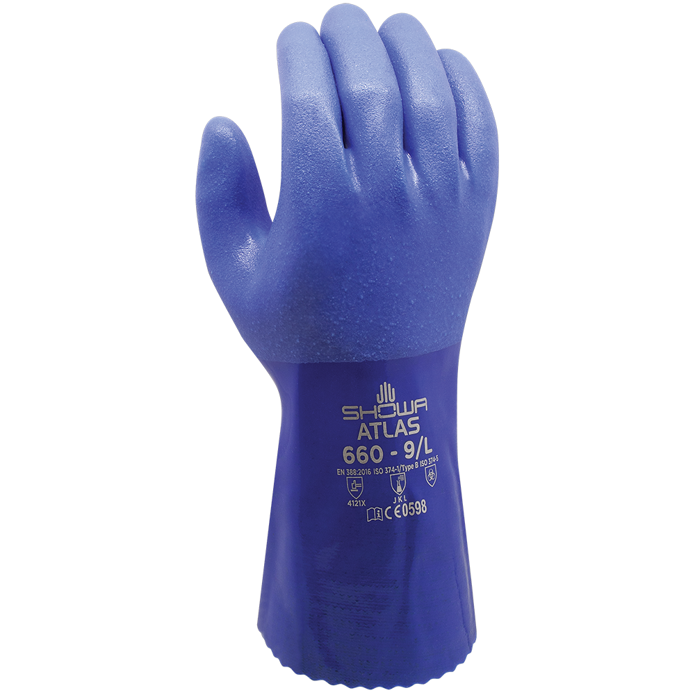 660 Showa Atlas Oil Resistant Gloves Blue