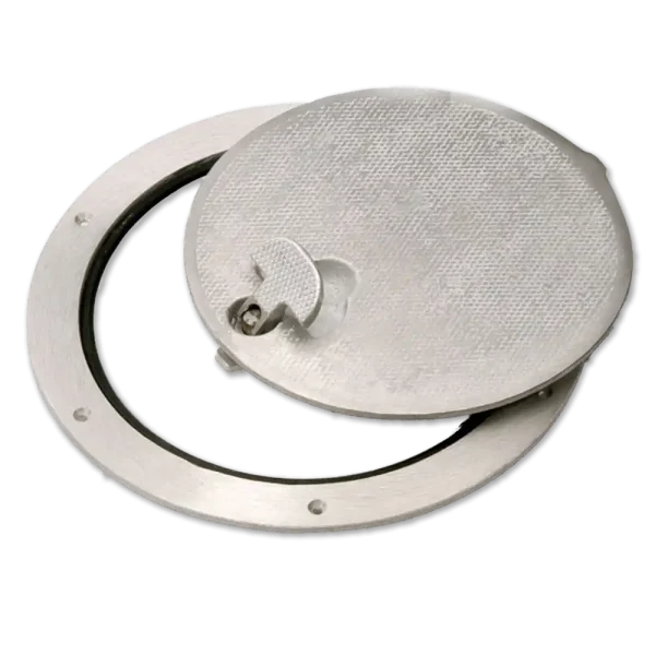 Bomar Commercial Grade 10 1/2 " Round Cast Aluminum Deck Plate