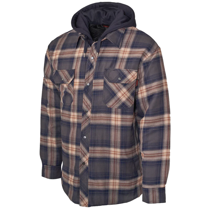 Tough Duck Front Quilted Hooded Flannel Jacket