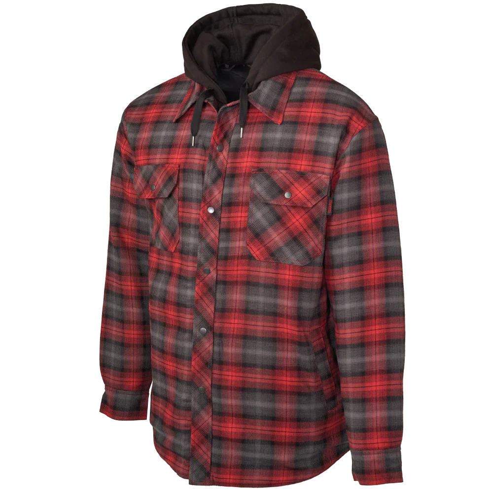 Tough Duck Front Quilted Hooded Flannel Jacket